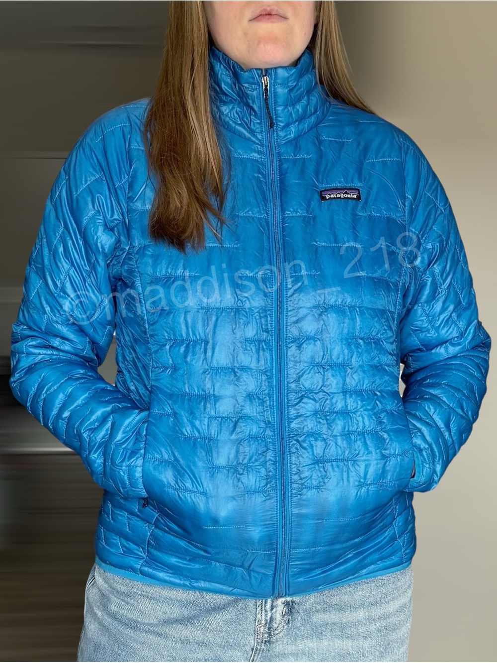 Patagonia Micro Puff Jacket Lapiz Blue Large Windproof Water Resistant L
